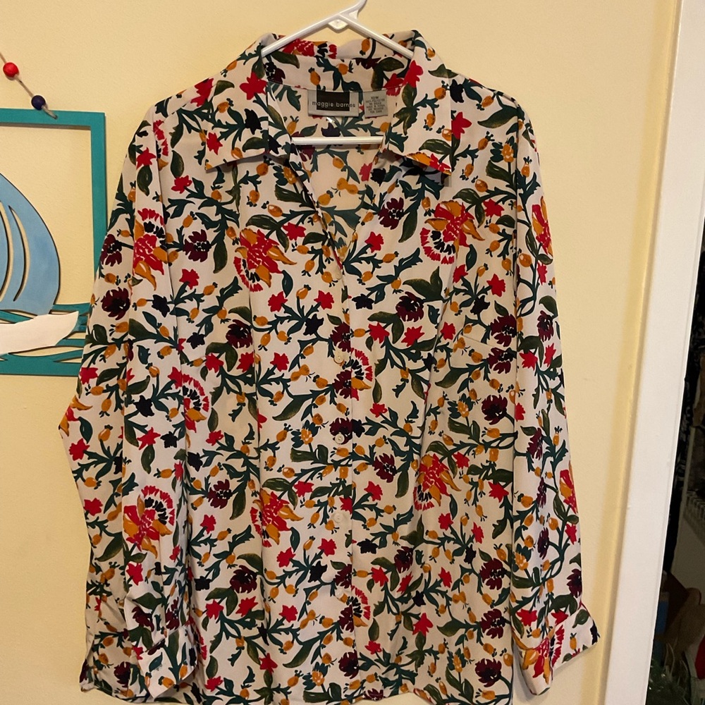 Maggie Barnes Multicolor Floral Blouse